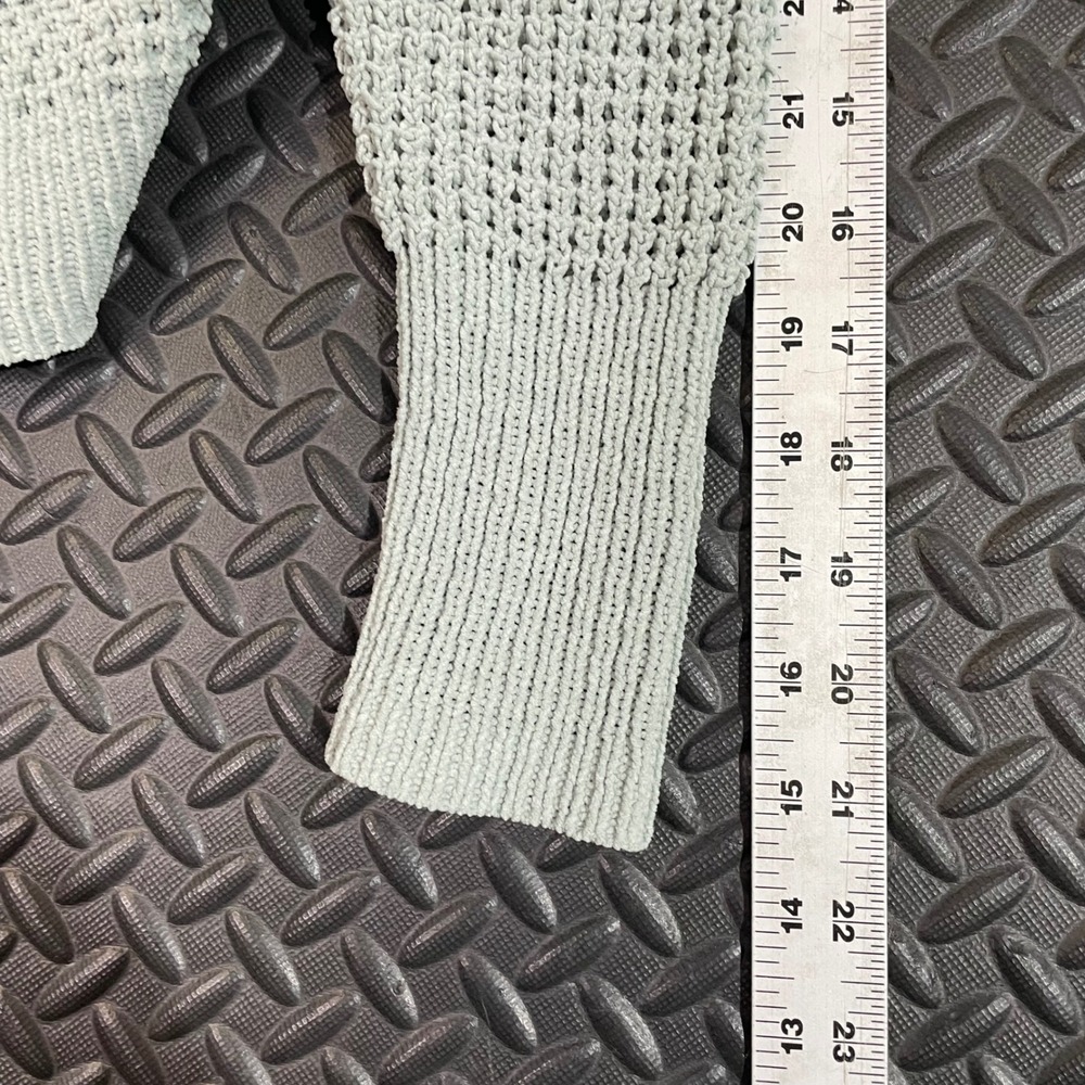 Moon & Madison Light Sage Green Button‎ Up Knitted Cardigan Sweater Women Size S - Picture 7 of 8